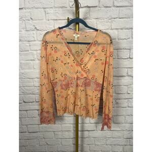 J.Jill Spring Sheer Blouse Top